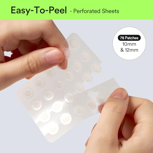 Abib Heartleaf Calming Pimple Patches Waterproof & Invisible - 78 Patches, 2 Sizes