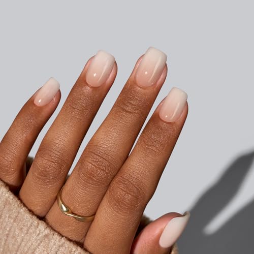 BTArtbox Press On Nails - Vanilla Cream Ombre Peach, 32Ct Kit
