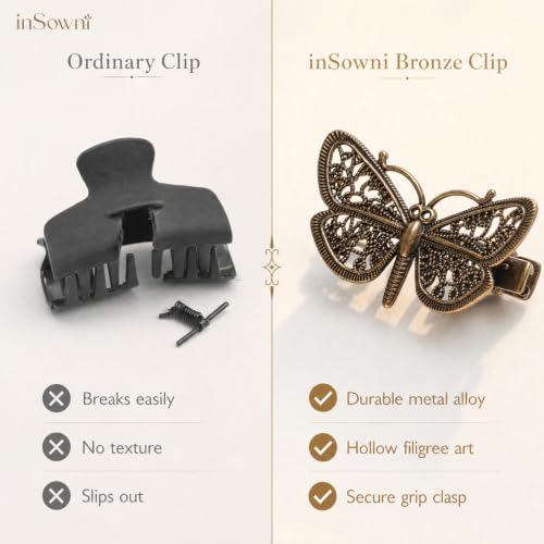 Vintage Bronze Gothic Hair Clips and Bobby Pins Set for Women & Girls