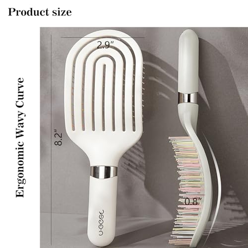 ZestKiidek Anti-Static Detangler Hair Brush, Flexible Scalp Massage Comb
