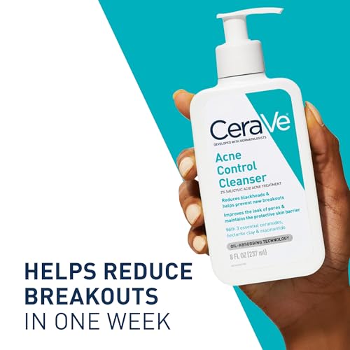 CeraVe Acne Control Cleanser with 2% Salicylic Acid & Clay, 16 oz