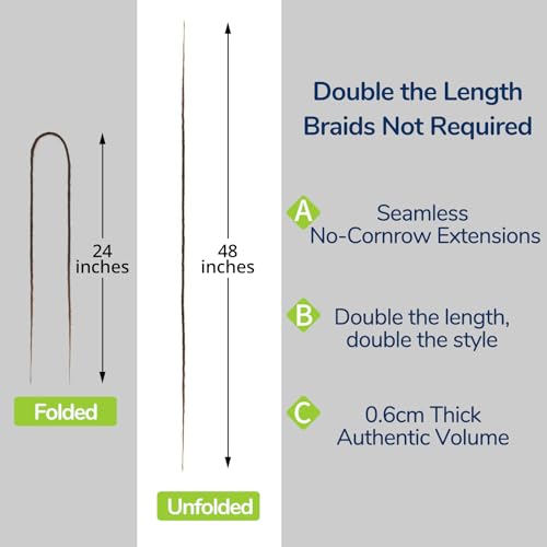 24-Inch Double Ended Dreadlock Extensions - Synthetic Braided Dreads