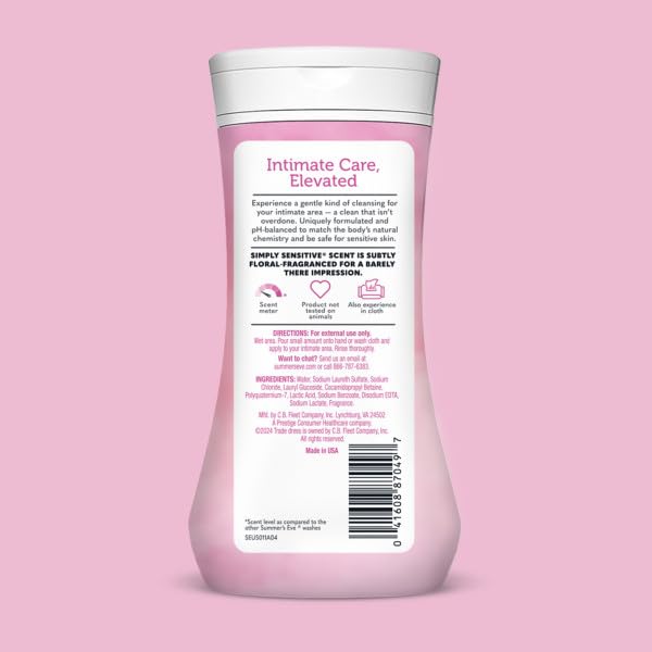 Summer's Eve Simply Sensitive Feminine Cleansing Wash 9 Oz Pack of 3