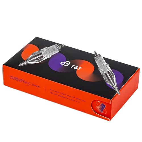 T&T Round Liner Tattoo Needle Cartridges - Box of 20, Medical-Grade