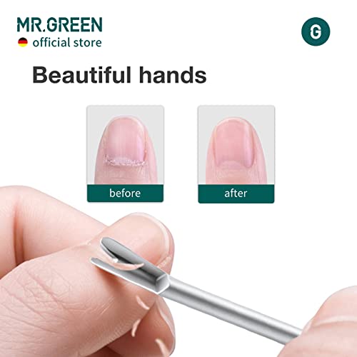 MR.GREEN Stainless Steel Cuticle Pusher & Trimmer Tool