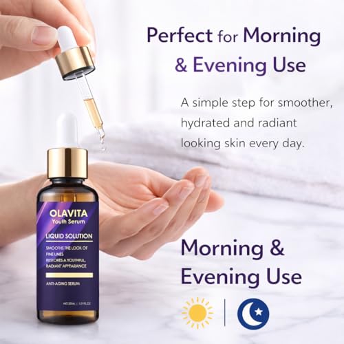 Genvyne 2 Pack Liquid Anti-Aging Serum with Collagen & Hyaluronic Acid for Face
