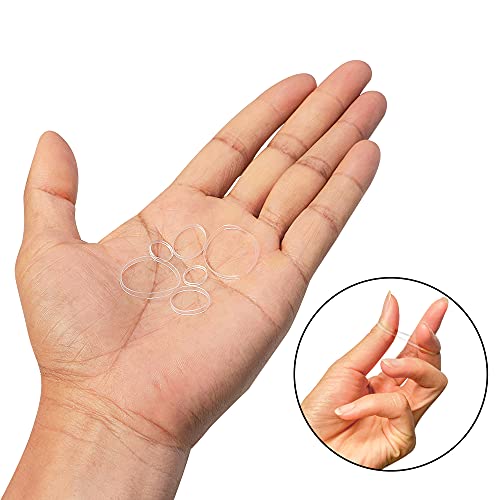 1000 Count Minihope Clear Soft Elastic Rubber Bands for Hair