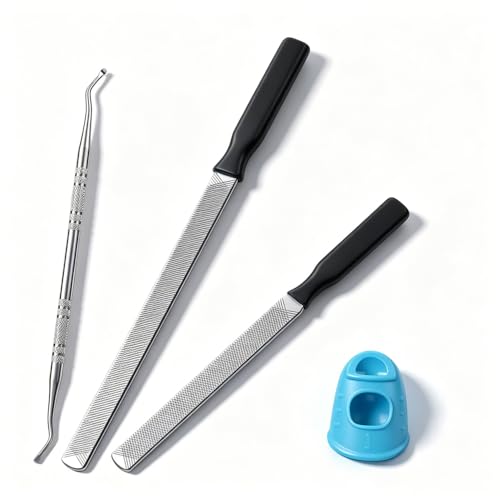 4-in-1 Ingrown Toenail Care Kit - Heavy Duty Metal Files & Lifter