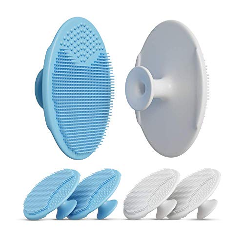 Truly Clear Silicone Facial Exfoliator Pads - Gentle Skin Cleansing Brush (4 Pack)