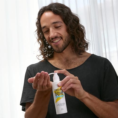 Growth Bomb Supercharge Serum 6.25 Fl Oz - Anti-Frizz Leave-In Hair Treatment for Dry & Damaged Hair