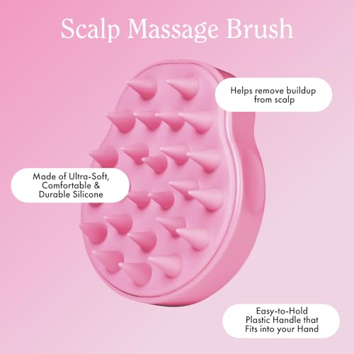 Rizos Curls Scalp Massage Brush - Silicone Exfoliating Shampoo Scrubber