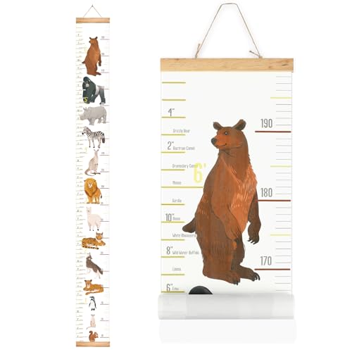MIBOTE Removable Growth Height Chart for Kids - 79" x 7.9" Canvas Ruler