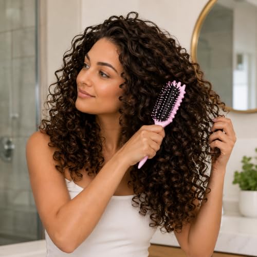 Curl Defining Brush Set - 4 Pcs Detangling Brushes for Curly Hair