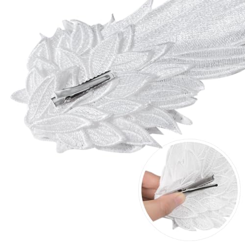 White Angel Wing Feather Hair Clips for Girls Women - Lolita Headwear & Cosplay Accessories