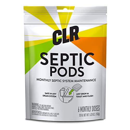CLR Septic System Treatment Pods - 6 Month Supply for Clogs & Odors