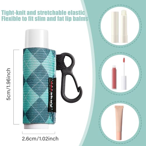 HEYSKAY Black 3PCS Lip Balm Holder Keychain for Chapstick & Lipstick