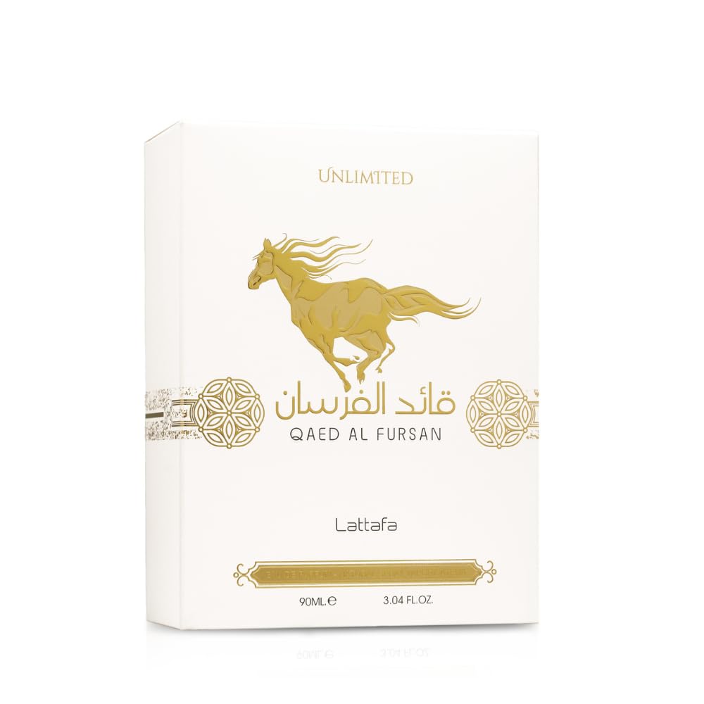 Qaed Al Fursan Unlimited Eau de Parfum Spray for Unisex - 3.04 Ounce | Long-Lasting Fragrance