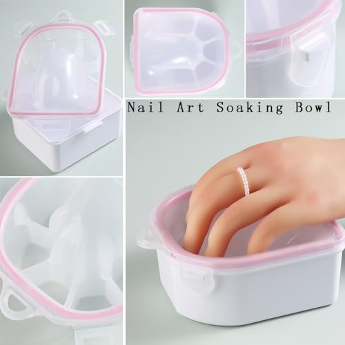 Nail Soaking Bowl Kit with Cuticle Pusher & Peeler Tools