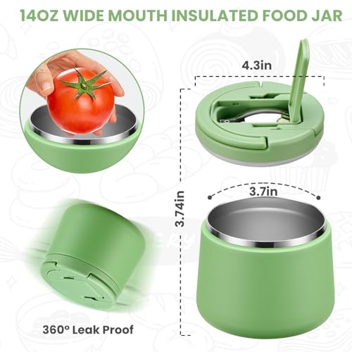 14oz Vacuum Insulated Soup Thermo - Leakproof Kids Lunch Container