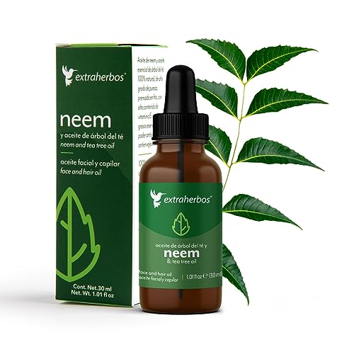Pure Neem Oil with Tea Tree - Anti-Acne Face Oil, 1 fl oz