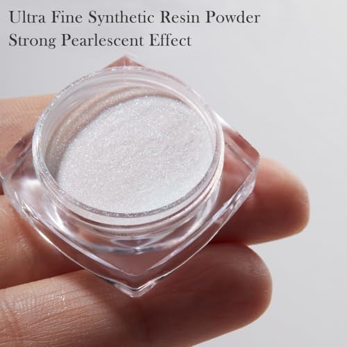 Pretty Diva White Pearl Chrome Nail Powder - 1g Glossy Finish
