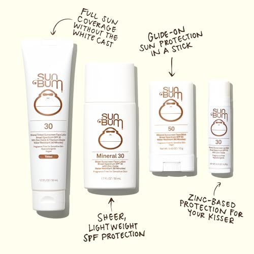 Sun Bum Mineral SPF 30 Tinted Face Sunscreen - 1.7 oz Travel Size