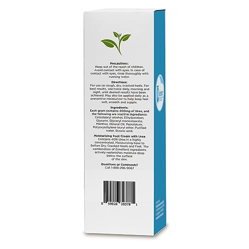 Globe Urea Cream 40% - Foot & Hand Dry Skin Repair, 4 oz (Pack of 1)