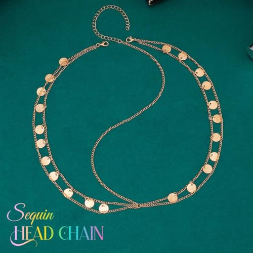 Catery Gold Head Chain Indian Head Jewelry for Women - Traditional Bridal Accessory