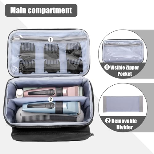 CURMIO Hair Clipper Travel Case - Portable Grooming Tool Storage Bag