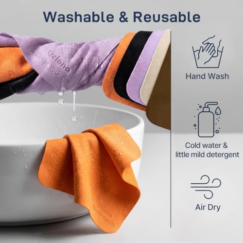 10 Pack Microfiber Cleaning Cloths - Scratch-Free & Lint-Free for Eyeglasses, Phones, and Screens