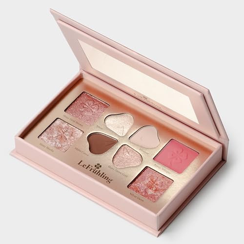LeFruhling All-in-One Baked Makeup Palette: Eyeshadow, Blush & Highlighter