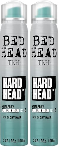 TIGI Bed Head Hard Head Extreme Hold Hair Spray 3 oz Pack of 2 Travel Size