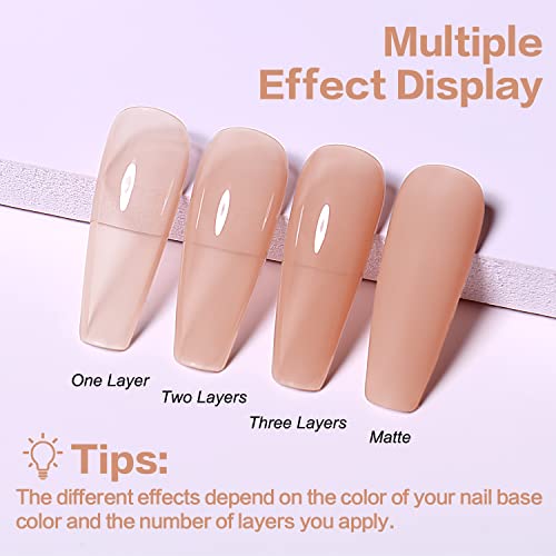 AIMEILI Cinnamon Gel Nail Polish Soak Off 462 - 10ml UV LED Translucent Gel