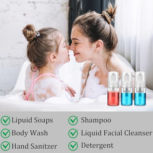 30ml Foam Pump Bottles - 24 Pack Travel Soap Dispenser