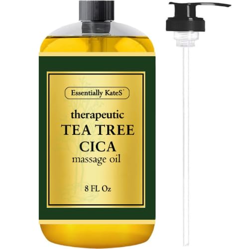 Essentially KateS Tea Tree & CICA Massage Oil - 8 Fl Oz Muscle Relief