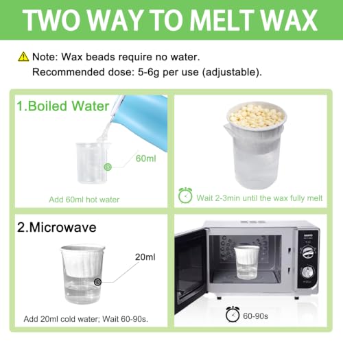 Nose and Ear Hair Waxing Kit for Men & Women - 50g Wax Beads