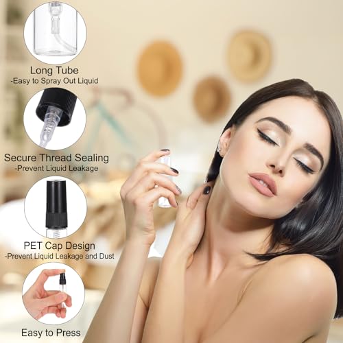 PATIKIL 2ml Black Mini Perfume Sample Spray Bottle - 20 Pcs