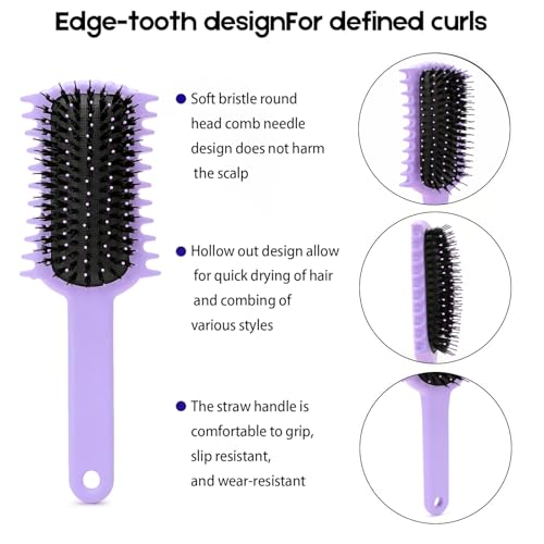 Curly Hair Brush for Volume & Definition - Detangling Styling Tool