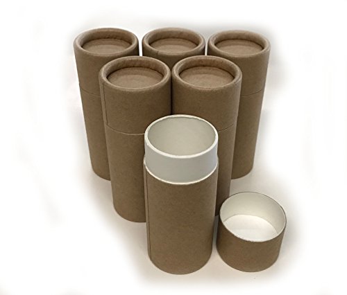 Empty Cardboard Deodorant Containers - 2.5 oz Push-Up Tubes (6-Pack)