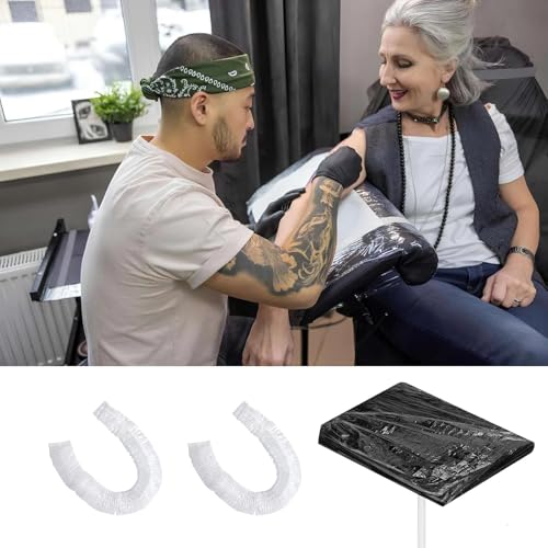 Disposable Tattoo Arm Rest Covers - 50 Pack Elastic Tray Protection
