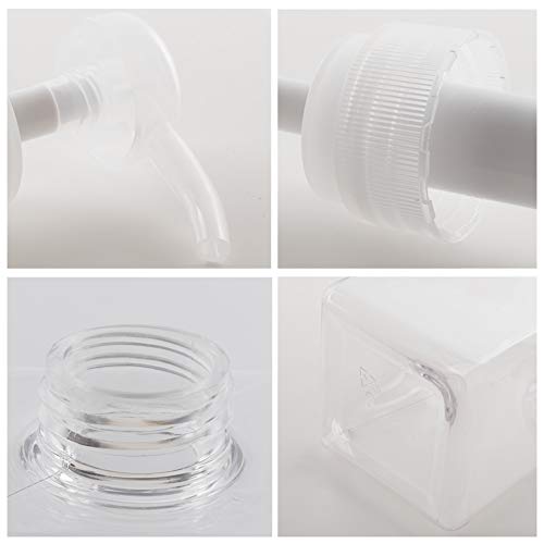 JiatuA 22oz (650ml) Clear Refillable Plastic Pump Dispenser 2 Pack