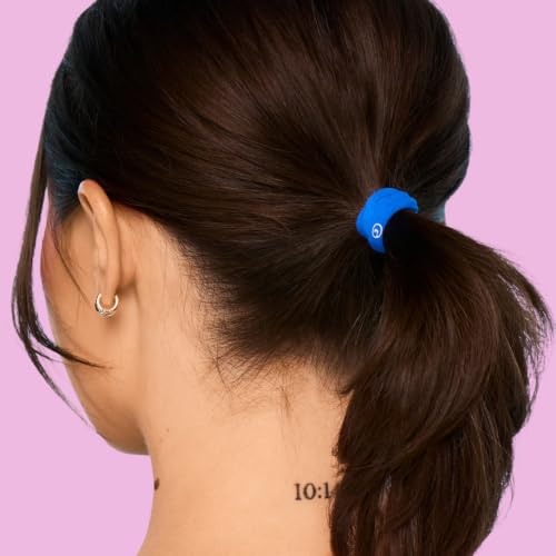 Gimme Beauty Seamless Nylon Hair Bands - 10 Pack, Cobalt/Purple Starburst