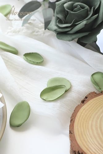 300 Sage Green Faux Silk Rose Petals for Weddings & Events