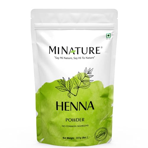 Mi Nature 100% Pure Henna Powder - Natural Hair Coloring & Conditioning, 227g