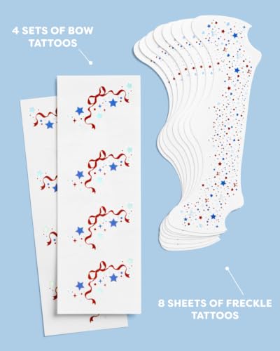 Fourth of July Freckle Tattoos - 16 Patriotic Temporary Tattoos