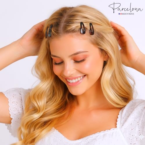 Parcelona Mini Tortoise Shell Hair Clip Set of 4 for Women