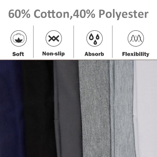AHONEY Grey Non-Slip Hair Headbands 10 Pack for Women & Workout