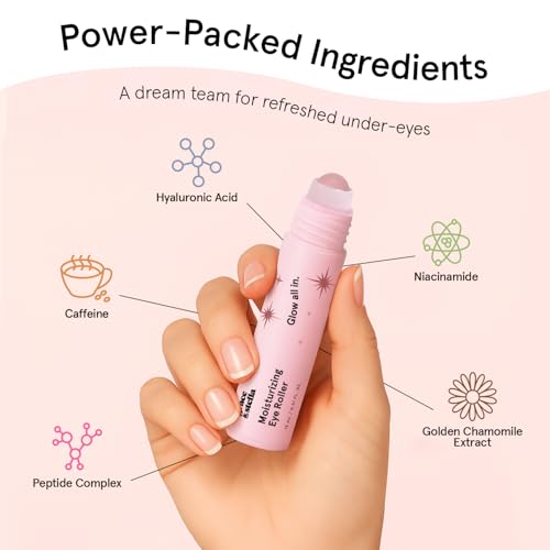 Grace & Stella Under Eye Brightener with Rose Quartz Rollerball & Moisturizing Serum
