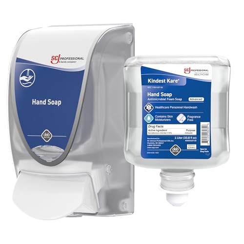 SC Johnson Professional Kindest Kare Hand Soap Starter Kit - 1L Dispenser & Cartridge for Healthcare