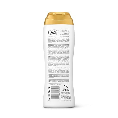 SILK 2-in-1 Strengthening Shampoo and Conditioner with Honey, 13.6 Fl Oz (2 Pack)